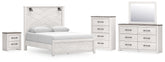 Gerridan Queen Panel Bed, Dresser, Mirror, Chest and Nightstand